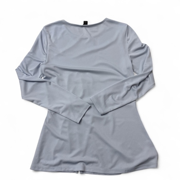 Ann Taylor Soft Blue Twist Front Blouse - Picture 2 of 5